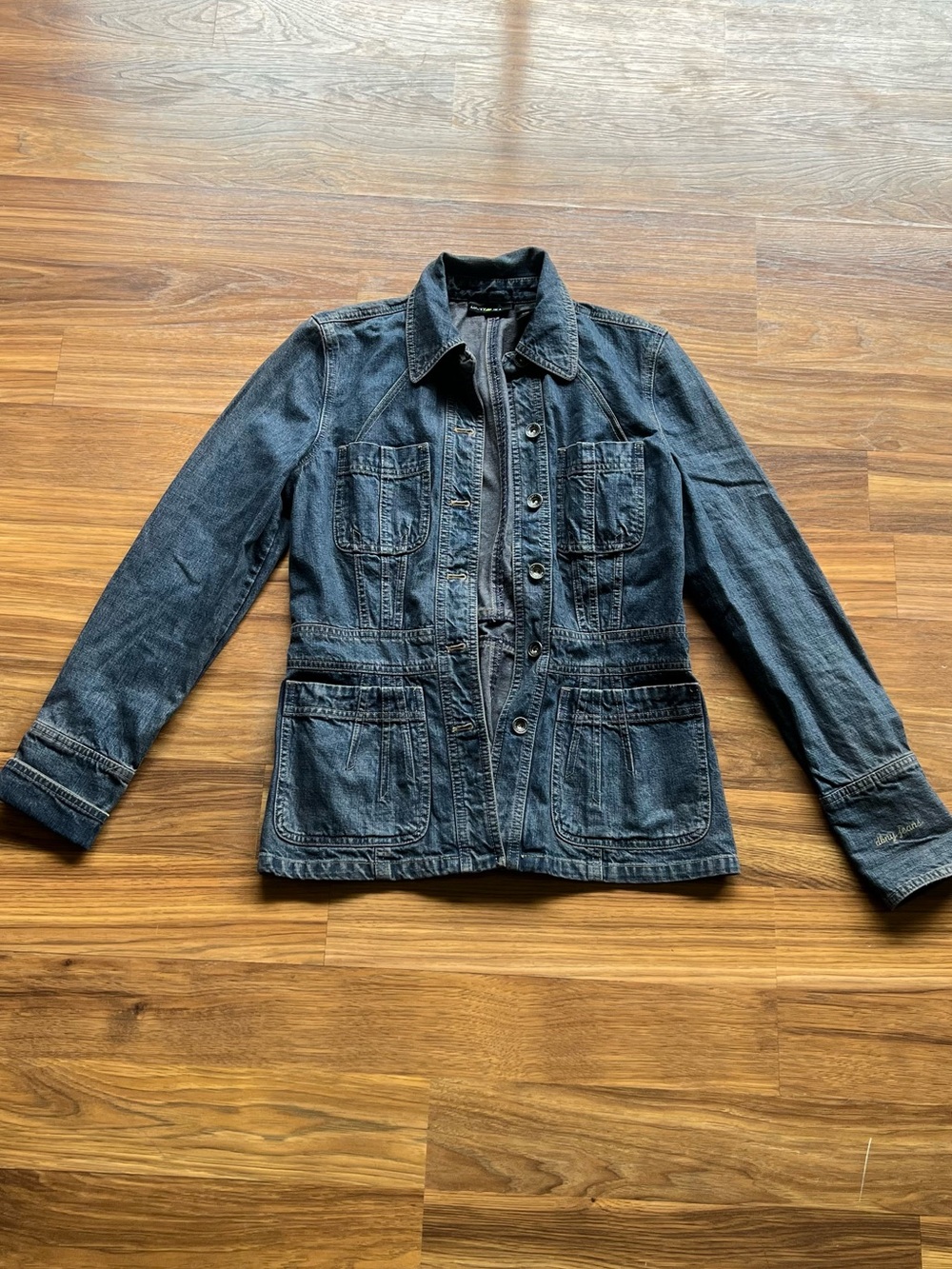 DKNY Dark Denim Button-Front Jean Jacket